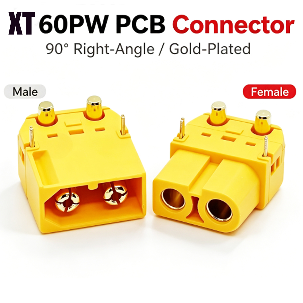 Drone Battery Adapter - Amass XT60PW PCB Montaj Konektörü 90
