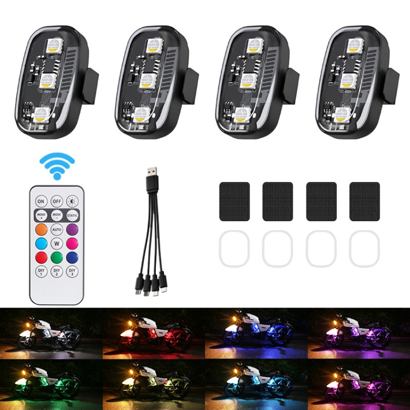 Drone Strobe Light - Drone Motosiklet RGB LED Flaş Işıkları,